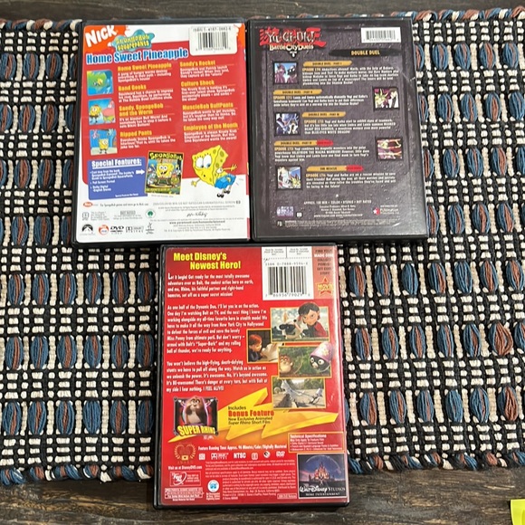 🌟SALE! 3 for $14!!🌟 Set of 3 DVDs Bolt, SpongeBob, and Yu-Gi-Oh. - Picture 2 of 3